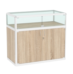 Прилавок из профиля прямоугольный №2 (закрытый) , Дуб сонома