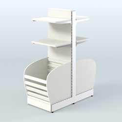 Островной низкий стеллаж для хлеба и выпечки Феникс №8, Белый