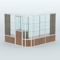 Павильон из профиля угловой №3б (5,5 кв.м), Орех