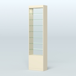 Высокая витрина серии Эконом №304-600 (без дверей), Крем Вайс