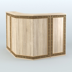 Ресепшен Г-образный серии БАРОККО №4, Дуб сонома