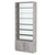 Стеллаж из ДСП с 6-ю полками 300x900 мм серии LEVEL-6 №12-1 (З/C - СТЕКЛО) Бетон Чикаго светло-серый F186 ST9