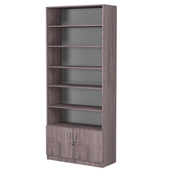 Стеллаж из ДСП с 5-ю полками 350x900 мм серии LEVEL-5 №13 (З/C - ДВП), Ясень Анкор темный