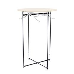 Хромированное вешало Круг №1-3 (верхняя платформа - ДСП 16мм), Крем Вайс