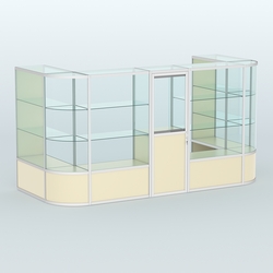 Павильон из профиля пристенный №11б (5,50 кв. м), Крем Вайс