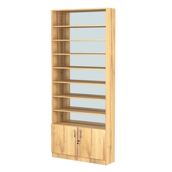 Стеллаж из ДСП с 7-ю полками 250x900 мм серии LEVEL-7 №11-2 (З/C - ЗЕРКАЛО), Дуб Золотистый