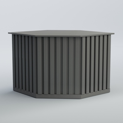 Ресепшен - стол угловой серии ПРИЛИВ №10, Темно-Серый