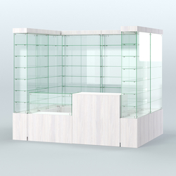 Павильон ИСТРА (глубина витрин-300мм) №2а (4, 32 кв.м), Ясень Анкор светлый