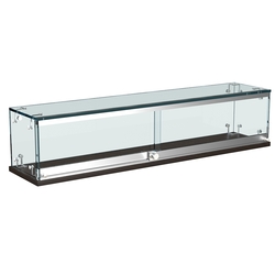 Витрина Истра настольная мини №3-3 с раздвижными дверками, Дуб Венге