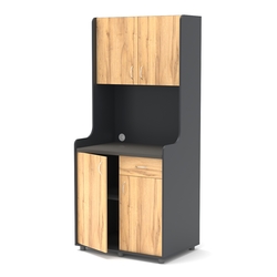 Офисная мини-кухня ЭЛЕГИЯ №1А, Антрацит+Дуб Золотистый