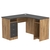 Стол угловой с ящиками СУ-03-Л (левосторонний) Дуб Канзас коричневый + Черный