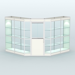 Павильон из профиля угловой №7в (9 кв.м), Белый