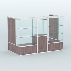 Павильон из профиля пристенный №1б (4,05 кв. м), Ясень Анкор темный