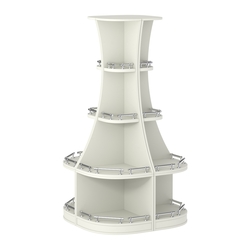 Островной низкий стеллаж ГАРАНТ №1-О с ограничителями, Белый