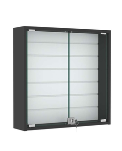 Витрина настенная №1-1Б с эконом панелью, Черный