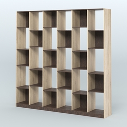 Стеллаж из ДСП серии ЛОФТ №16-1, Дуб Сонома + Дуб Венге