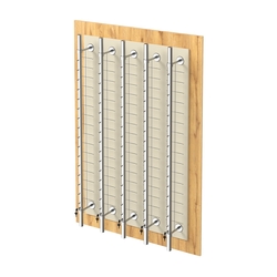 Дисплей настенный для очков ОПТИКА №1, Дуб Золотистый и Крем Вайс