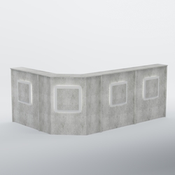 Ресепшен угловой большой КВАДРАТ №4, Метрополитан Грей