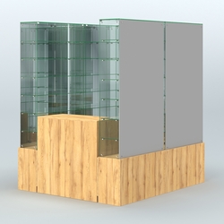 Павильон ИСТРА (глубина витрин-300мм) №1г (2, 70 кв.м), Дуб Золотистый