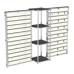 Хромированное вешало ЩИТ №2-3 с полками ДСП 16мм, Антрацит