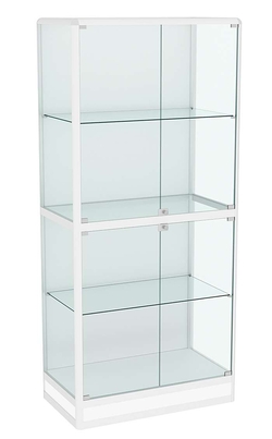 Витрина из профиля №4 (метровая) (задняя стенка - ДВП), Белый