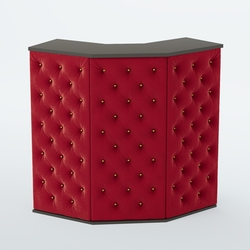 Ресепшен БАРОН №4 (карета золото), Черный + 07 Dk. Red Велюр