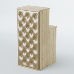 Ресепшен БАРОН №2 (карета золото), Дуб сонома + Экокожа золотистая