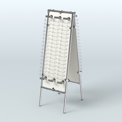 Напольная стойка Хром под очки №5-Д24 Шалаш (открытого доступа), Белый