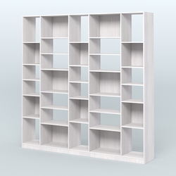 Стеллаж из ДСП серии ЛОФТ №17-2 с полками ДСП, Ясень Анкор светлый