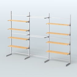 Системы ЭЛЕГАНТ пристенные с полками ДСП и стяжками №5 (3600мм), Дуб Золотистый