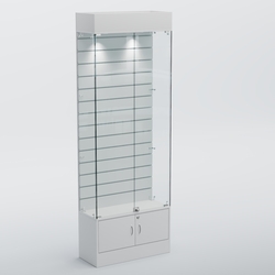 Витрина СЕТЬ №5 с экономпанелью, Белый