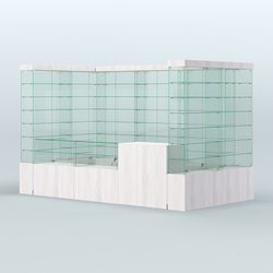 Павильон ИСТРА (глубина витрин-300мм) №3а (5, 94 кв.м), Ясень Анкор светлый