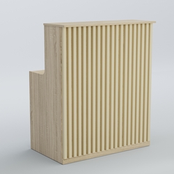 Ресепшен прямоугольный серии ВЕРТИКАЛЬ №1, Дуб Сонома и Крем Вайс 5-U2236