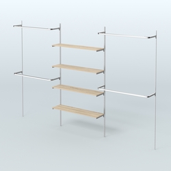 Neo Fix №5 с полками из ДСП и П-образными поручнями (3600 мм), Дуб Сонома