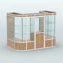 Павильон из профиля пристенный №4а (4,05 кв. м), Дуб Канзас коричневый