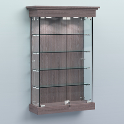 Витрина для музеев "Коллекция" настенная №1-4, Ясень Анкор темный