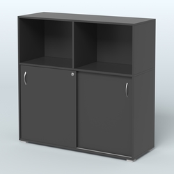 Шкаф-купе приставной/опорный, цвет дуб наварра, Черный