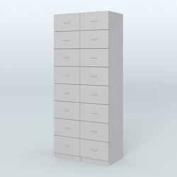 Шкаф для аптек - картотека серии RED №8 , Серый