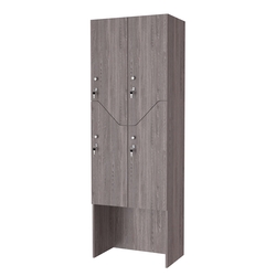 Шкаф для раздевалок СТАНДАРТ-Элегия №3-2А, Ясень Анкор темный - U31105