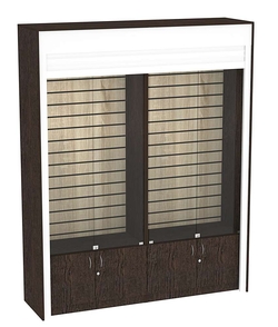 Торговая витрина двухсекционная с рольставнями ЭКДВ-3, Дуб Венге