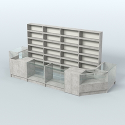 Торговый Островок "Эконом" №11 (8, 2 кв.м), Метрополитан Грей + Белый