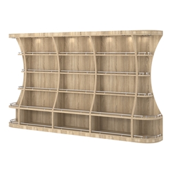 Пристенный высокий стеллаж ГАРАНТ №3-О с ограничителями, Дуб Сонома