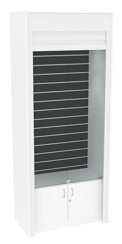 Торговая витрина с рольставнями ЭК-3, Белый