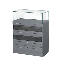 Прилавок ювелирный "Диаманд" №3-1000 пристенный, Темно-Серый