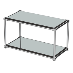 Хромированный стеллаж СТИЛЬ №4а-4 малый зеркальный, Грейвуд