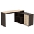Стол угловой с тумбой СУ-05-Л (левосторонний) Дуб Венге и Дуб Сонома