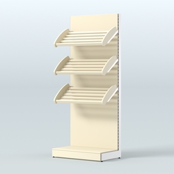 Стеллаж для хлеба и выпечки с тремя наклонными полками Феникс №1, Крем Вайс