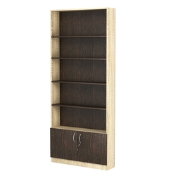 Стеллаж из ДСП с 4-мя полками 200x900 мм серии LEVEL-4 №10 (З/C - ДВП), Дуб Сонома + Дуб Венге