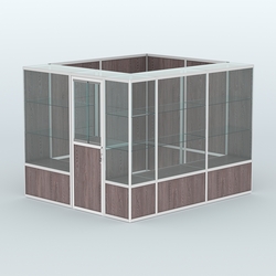 Павильон из профиля угловой №4б (5,5 кв.м), Ясень Анкор темный