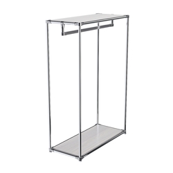 Хромированный стенд-вешало TD-12 №1-3 с полками ДСП 16мм, Ясень Анкор светлый - U31104